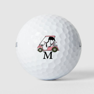 Pelotas De Golf Monograma personalizado divertido flamenco Caddy d