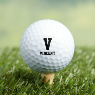 Pelotas De Golf Monograma personalizado para hombres sencillos