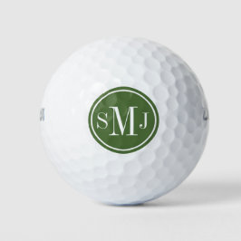 Pelotas De Golf Monograma personalizado y marco de árbol