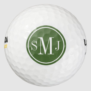 Pelotas De Golf Monograma personalizado y marco de árbol