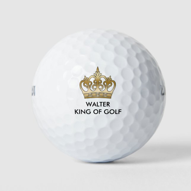 Pelotas De Golf Monograma Rey Del Golf (Anverso)