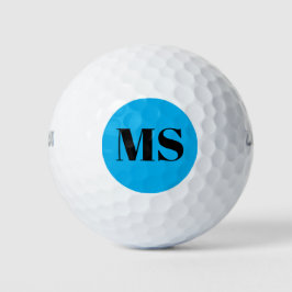 Pelotas De Golf Monograma simple personalizado moderno