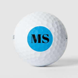 Pelotas De Golf Monograma simple personalizado moderno