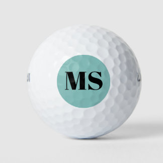 Pelotas De Golf Monograma simple personalizado moderno