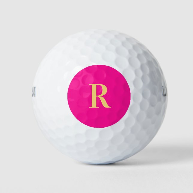 Pelotas De Golf Monograma simple personalizado moderno (Anverso)