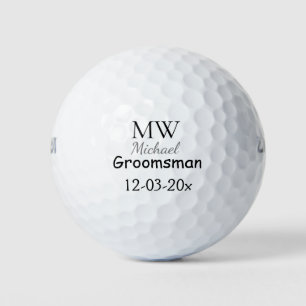 Pelotas De Golf monograma simple personalizado nombre padrino mini