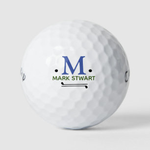 Pelotas De Golf Monograma simple y moderno de Guay
