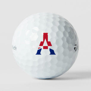 Pelotas De Golf Monograma sobrepuesto en la bandera de la Unión Ja