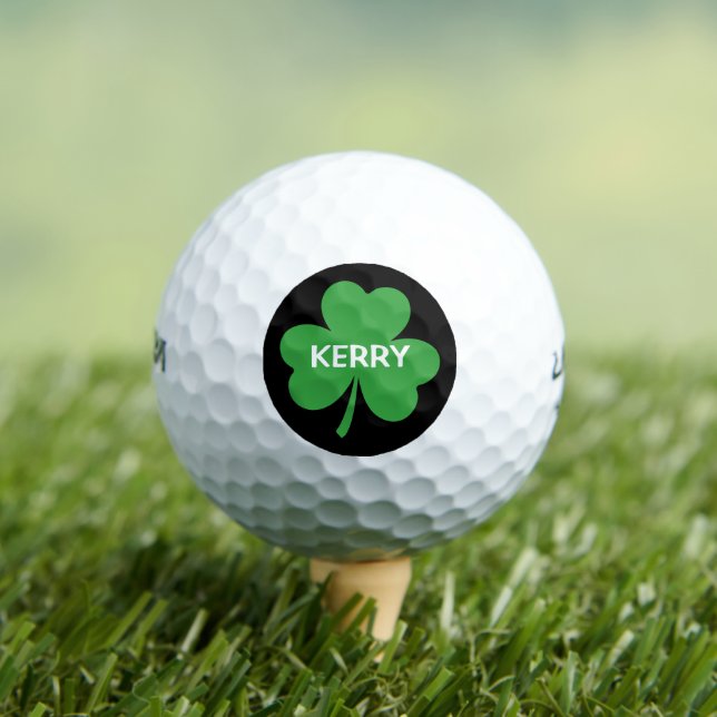 Pelotas De Golf Monograma Verde Trébol (Camiseta in situ)