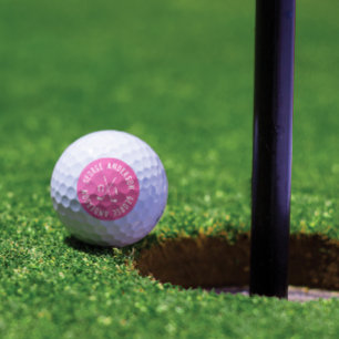 Pelotas De Golf Monograma y nombre personalizados mínimo moderno