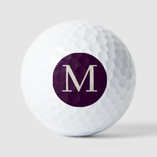 Pelotas De Golf Monogramado de Purpule Oscuro Personalizado