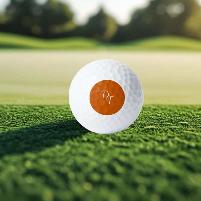 Pelotas De Golf Monogramado - naranja quemado (Subido por el creador)