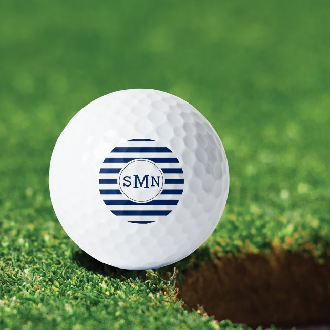 Pelotas De Golf Monogramaje Balas de golf Patrón de franja blanca  (Subido por el creador)