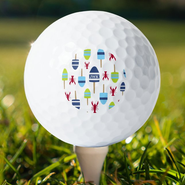 Pelotas De Golf Monogramo de boya y bogavante (Subido por el creador)