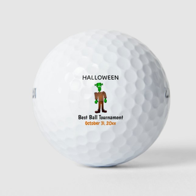 Pelotas De Golf Monstruo del Personalizado de Halloween Mash Frank (Anverso)