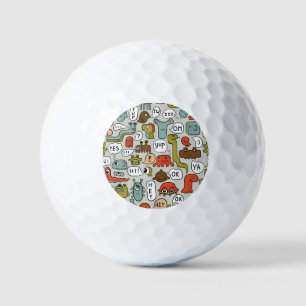 Pelotas De Golf Monstruos de Personalizados amables: fondo sin inc