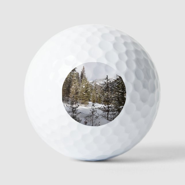 Pelotas De Golf Montaña nevada de invierno en Montana (Anverso)