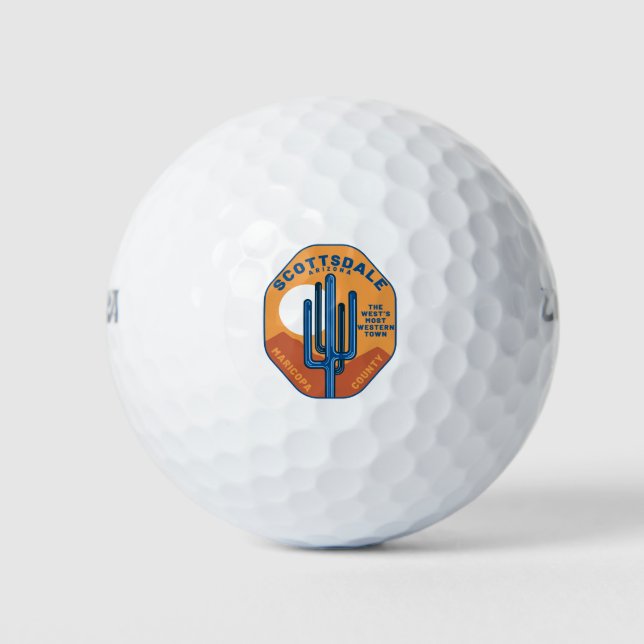Pelotas De Golf Montañas Scottsdale Arizona Cactus (Anverso)