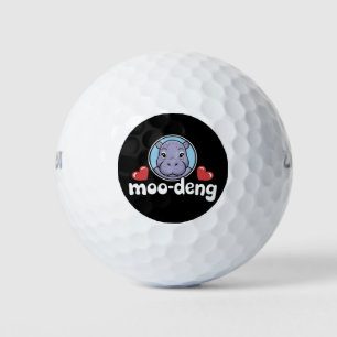 Pelotas De Golf Moo Deng Cerdo Saltarín en Imagen Tailandesa Bebé