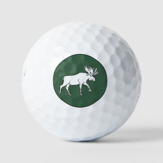 Pelotas De Golf Moose blanco (Anverso)