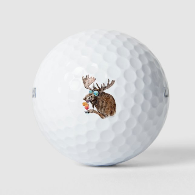 Pelotas De Golf Moose on Vacation (Anverso)