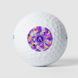 Pelotas De Golf Morado rosa amarillo azul amarillo azul moderno Re