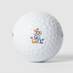 Pelotas De Golf Motivación Un Chica de Guay Que Se Va Chica Clipar