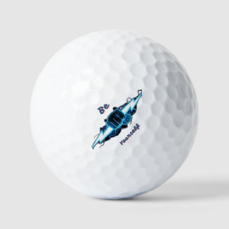 Pelotas De Golf Motivacional "Sé Tú Mismo" Perno de Relámpago Azul