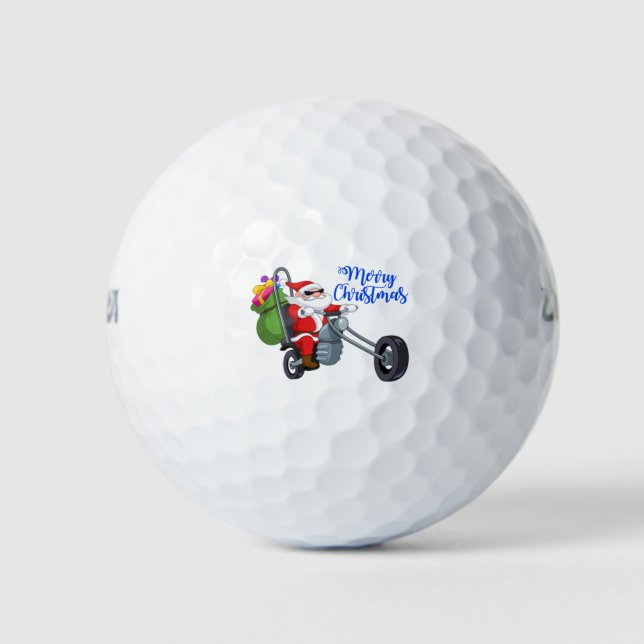 Pelotas De Golf motocicleta santa navidad (Anverso)