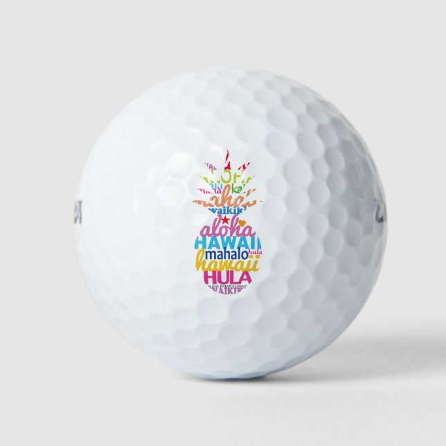 Pelotas De Golf Mucha piña hawaiana (Anverso)
