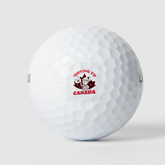 Pelotas De Golf Mudarse a Canadá (Anverso)