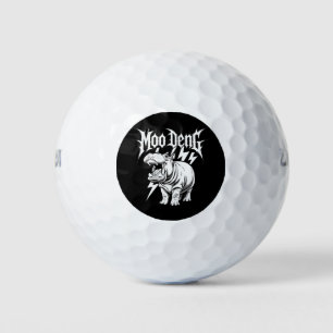 Pelotas De Golf Muerte Metalizado bebé cutáneo Hippo Moo Deng Hipp