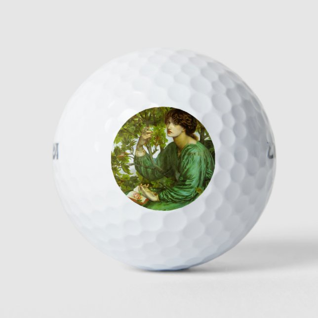 Pelotas De Golf Mujer en verde (El sueño del día) (de D.G. Rosetti (Anverso)