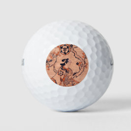 Pelotas De Golf Mujer ventilado dibujando Dekishima Hanya sentado