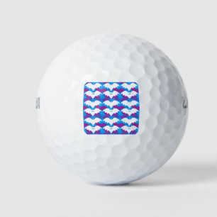 Pelotas De Golf Murciélagos Blancos Y Arcos Azules Rosa