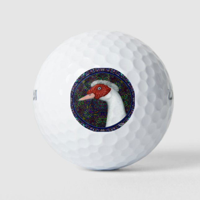 Pelotas De Golf Muscovy Duck Head White (Anverso)