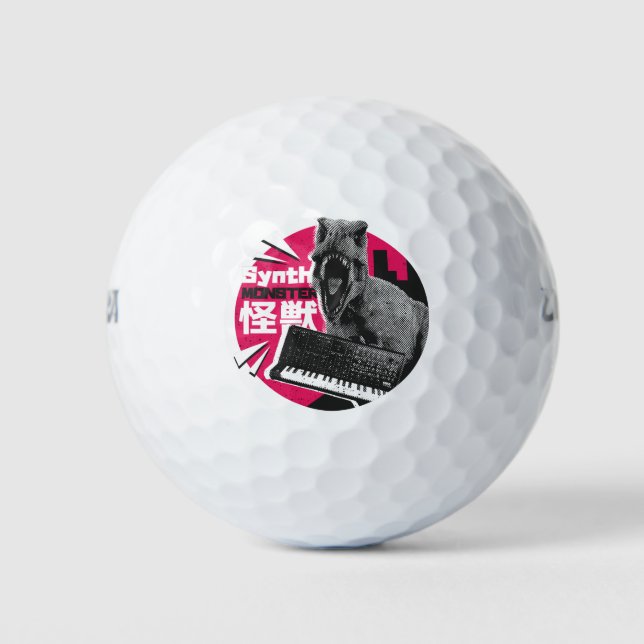 Pelotas De Golf Músico de Synth Dino (Anverso)