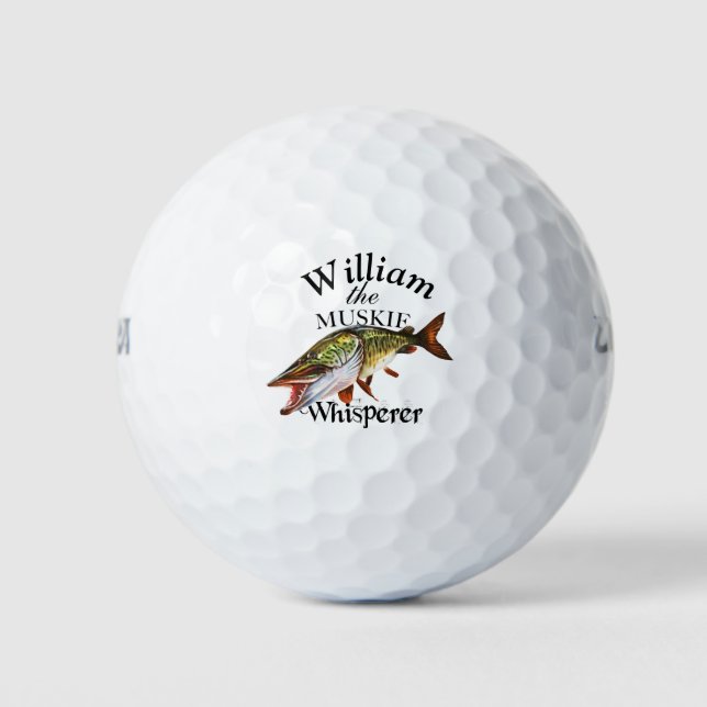 Pelotas De Golf Muskie Whisperer Fisherman personalizado (Anverso)