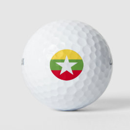 Pelotas De Golf Myanmar Flag