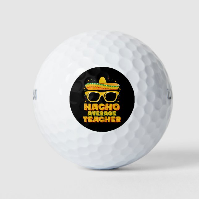 Pelotas De Golf Nacho Promedio de Maestros Cinco De Mayo (Anverso)