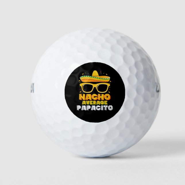 Pelotas De Golf Nacho Promedio Papacito Familia Cinco De Mayo (Anverso)