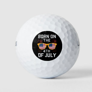 Pelotas De Golf Nacido el 4 de julio Gafas de sol de cumpleaños EE