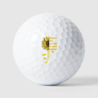 Pelotas De Golf Nacido en octubre de 1966 Girasol 60 cumpleaños 60