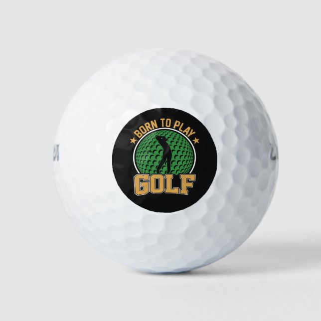 Pelotas De Golf Nacido para jugar golf (Anverso)