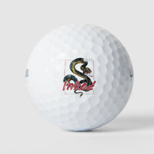 Pelotas De Golf Nacido Para Ser Enganchado Tattoo Diseño Serpiente