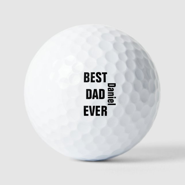 Pelotas De Golf Nacimiento del Día del Padre Mejor Nombre Personal (Anverso)