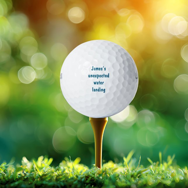 Pelotas De Golf Name unexpected water landing Funny sayings Joke (Subido por el creador)