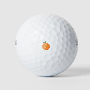 Pelotas De Golf naranja de acuarela / cúbico / cítrico / clementin