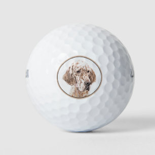 Pelotas De Golf Naranja de Inglaterra Belton Pintura de Perro Arte
