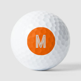 Pelotas De Golf naranja de neón - añadir monograma
